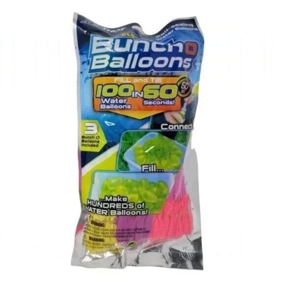 💖3/$15💖 Crazy Bunch O Balloons 100 Rapid-Filling Self-Sealing Water Balloons - Picture 1 of 8